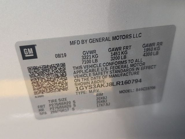 2020 Cadillac Escalade Base