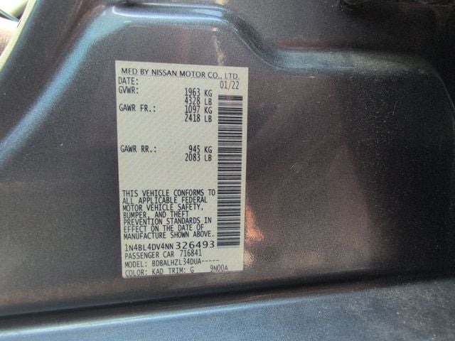 2022 Nissan Altima 2.5 SV