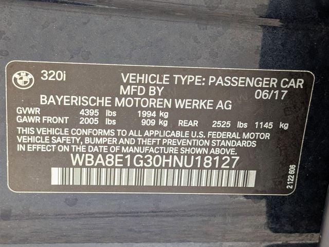 2017 BMW 3 Series 320i